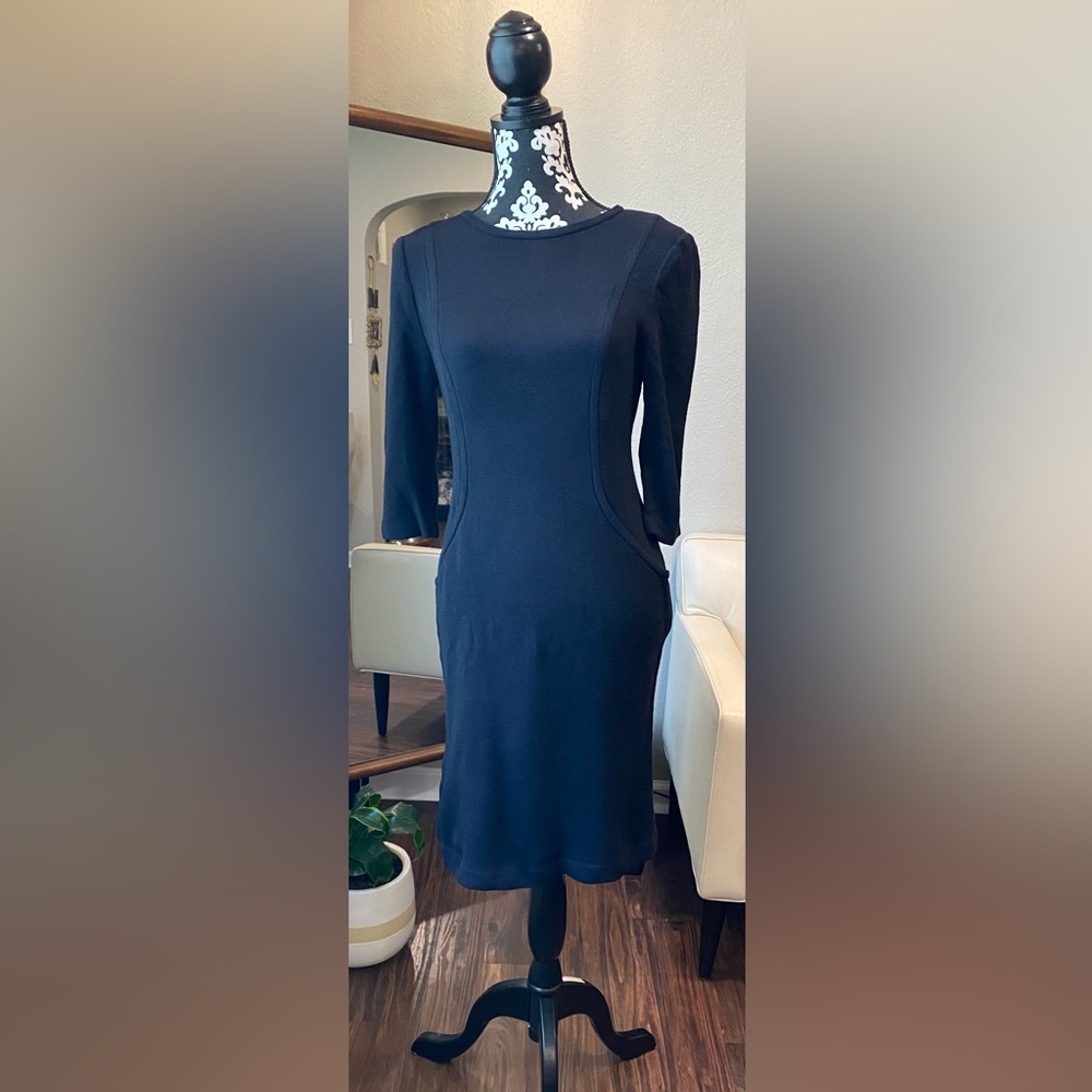 St. John Collection, Black, Long Sleeve, Pencil Dress, size 8